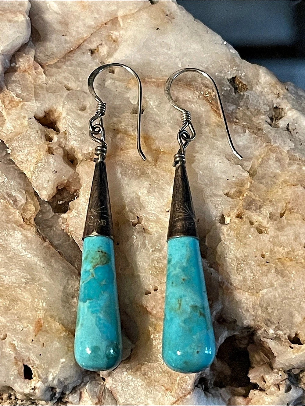 Sterling Silver Turquoise Drop Earrings